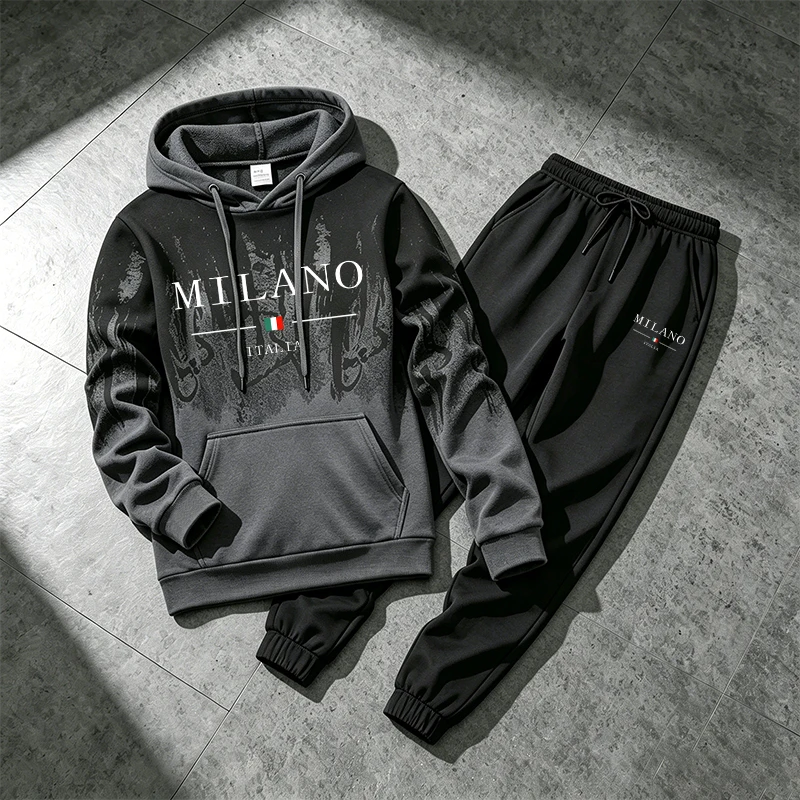 Winter Clothing Hoodie - Splashed ink Men's Hoodie Tracksuit Casual