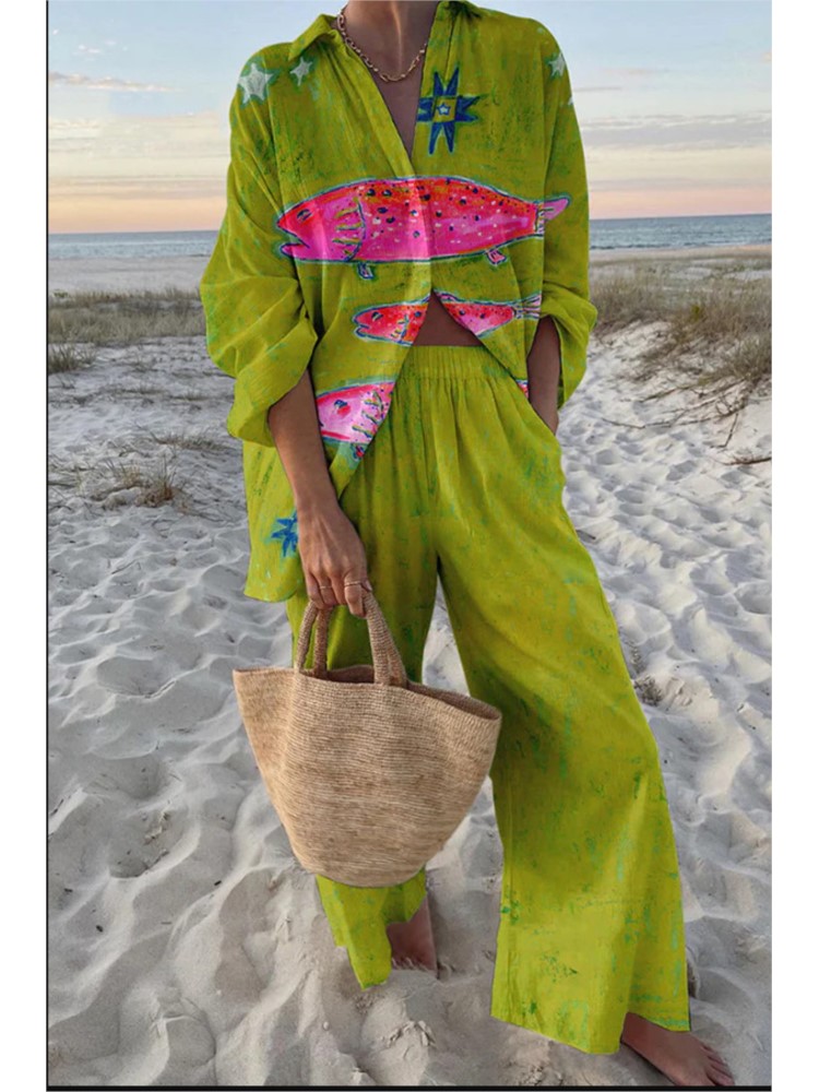 Winter Clothing Girls - Casual Boho Print Set For Women