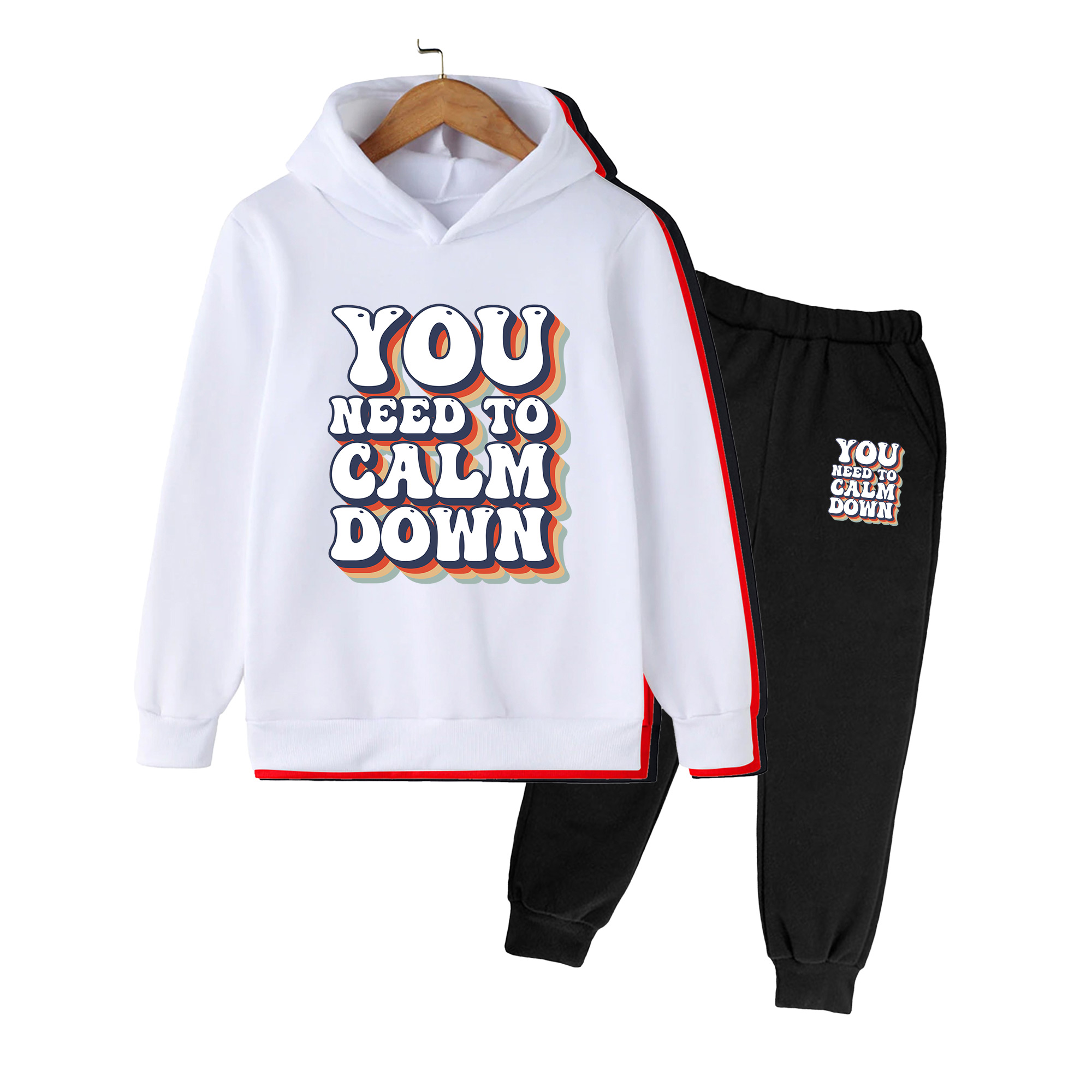 Winter Clothing Needs - Kids Hoodie & Sweatpants Set, Retro