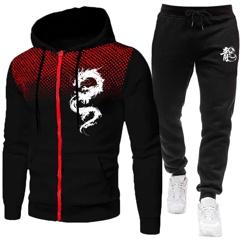 Winter Clothing Clearance - Men's Paris Dragon Pattern Fashion Print