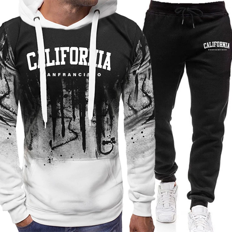 Winter Clothing Hoodie - 2026 Men's Tracksuit Casual Splashed ink
