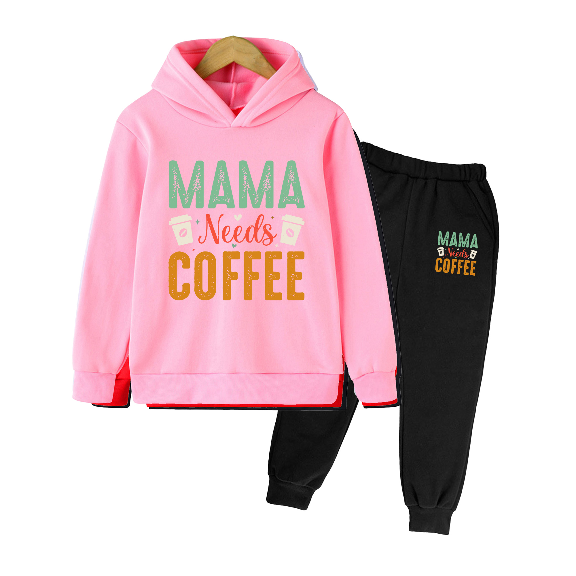 MAMA Needs Coffee Print Kids H - Winter Clothing Needs 评论和价格