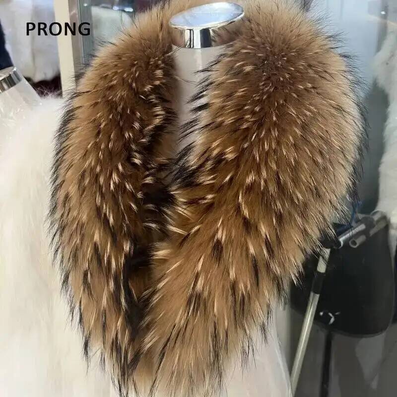 Natural Raccoon Fur Collar Rea - Winter Clothing Clearance 评论和价格