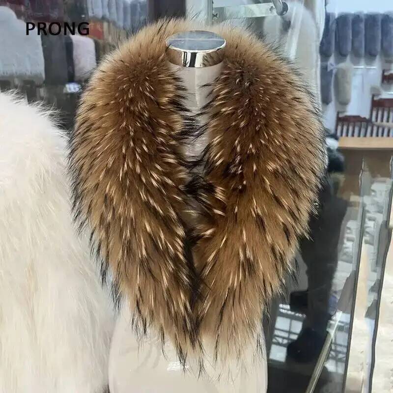 Natural Raccoon Fur Collar Rea - Winter Clothing Clearance 评论和价格