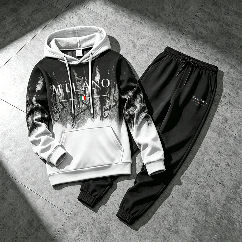 Splashed ink Men's Hoodie Trac - Winter Clothing Hoodie 评论和价格