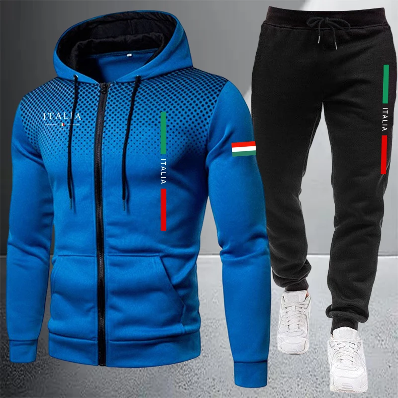 Men's Tracksuit Casual Zip Hoo - Winter Clothing Clearance 评论和价格