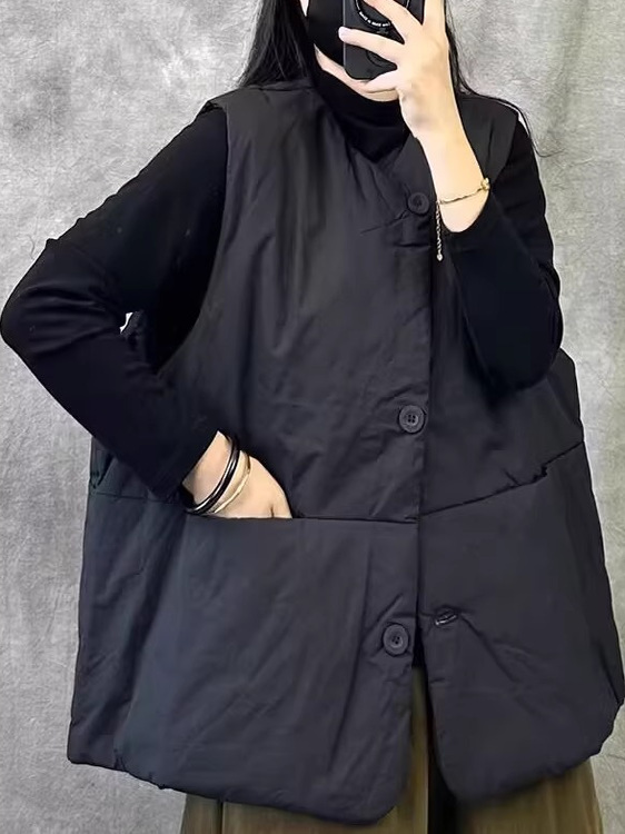 Retro Short Sleeveless Vest Wo - Winter Clothing Needs 评论和价格