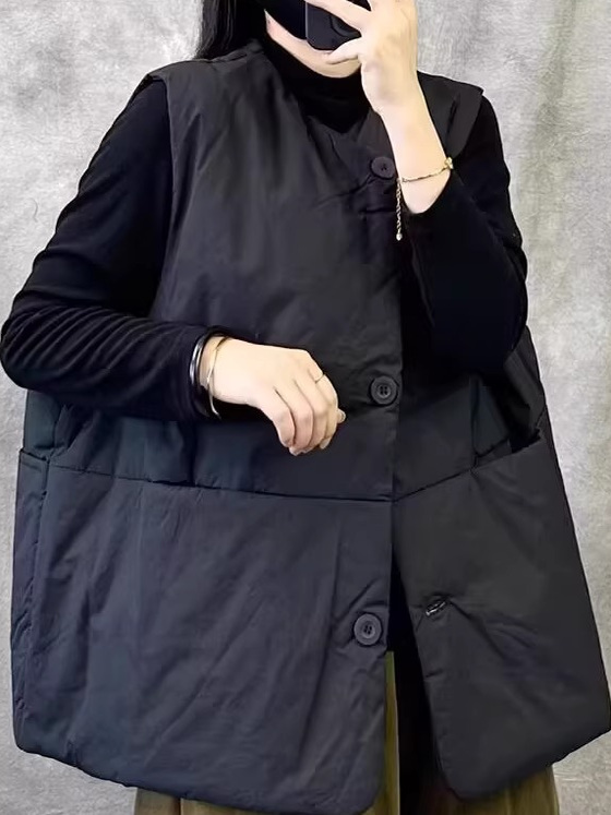 Retro Short Sleeveless Vest Wo - Winter Clothing Needs 评论和价格