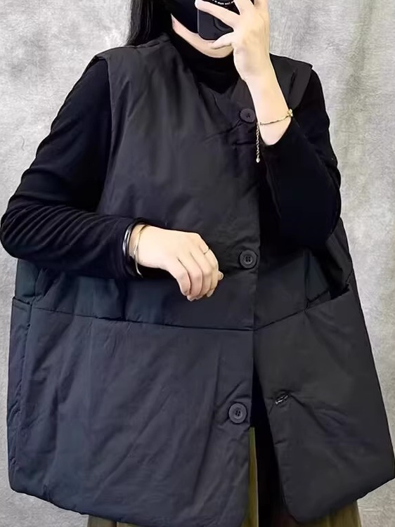 Retro Short Sleeveless Vest Wo - Winter Clothing Needs 评论和价格