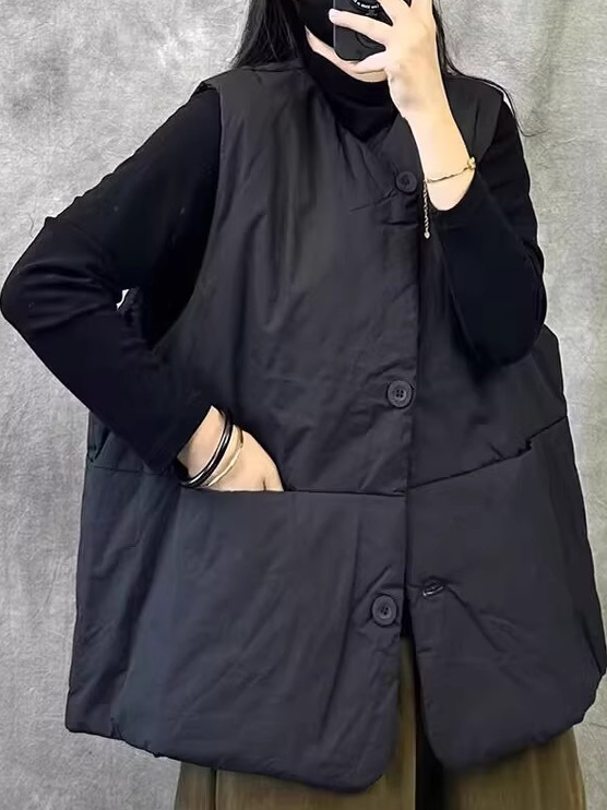 Retro Short Sleeveless Vest Wo - Winter Clothing Needs 评论和价格