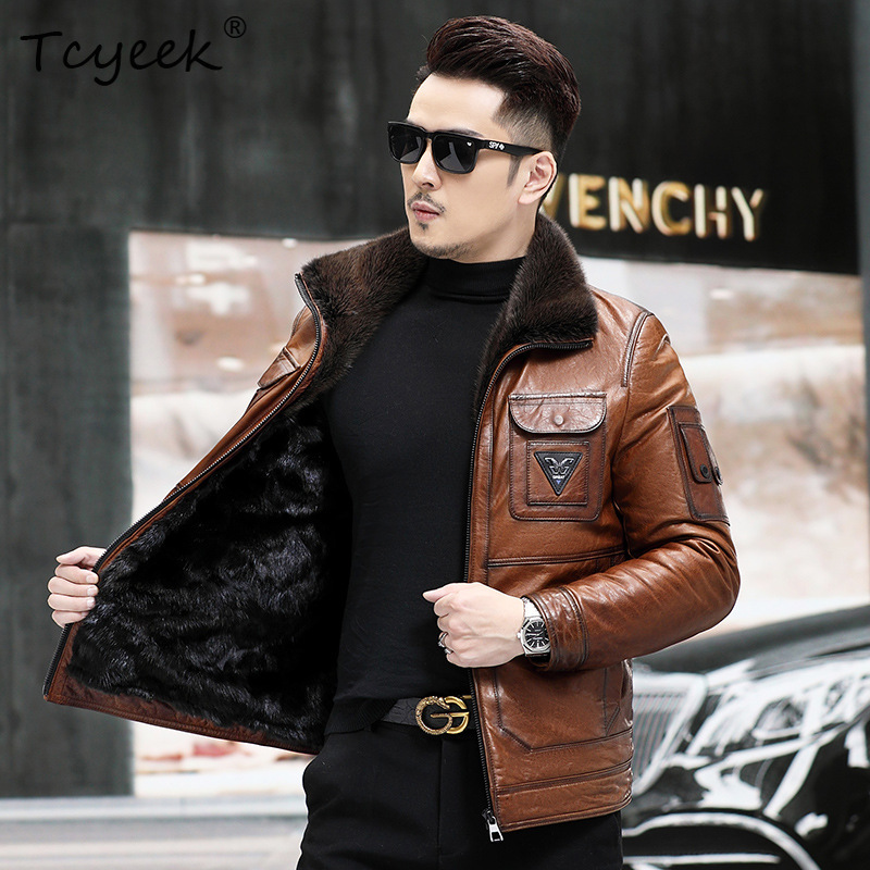 Tcyeek Top Layer Sheepskin Rea - Winter Clothing Layers 评论和价格