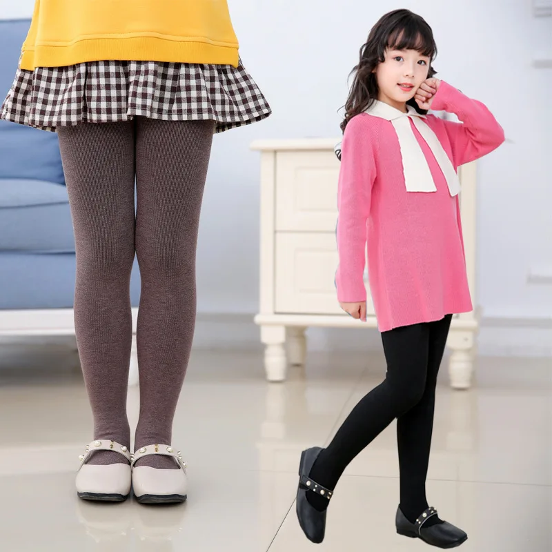 Brushed Thicken Girls Tights f - Winter Clothing For Baby Girl 评论和价格
