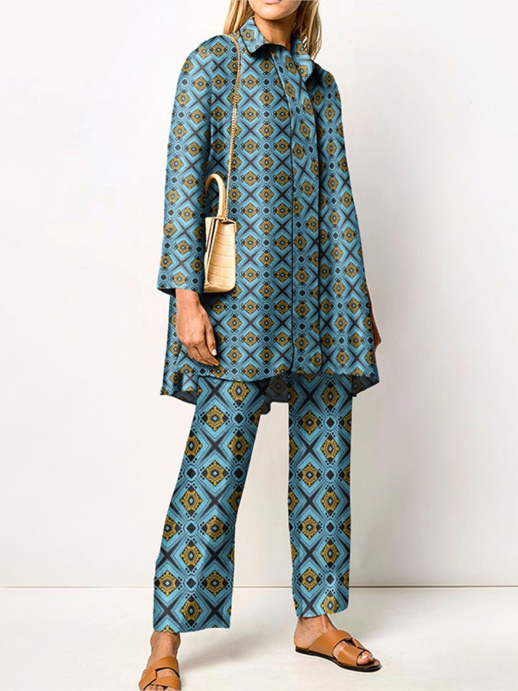 Autumn New Loose Vintage Print - Winter Clothing Girls 评论和价格