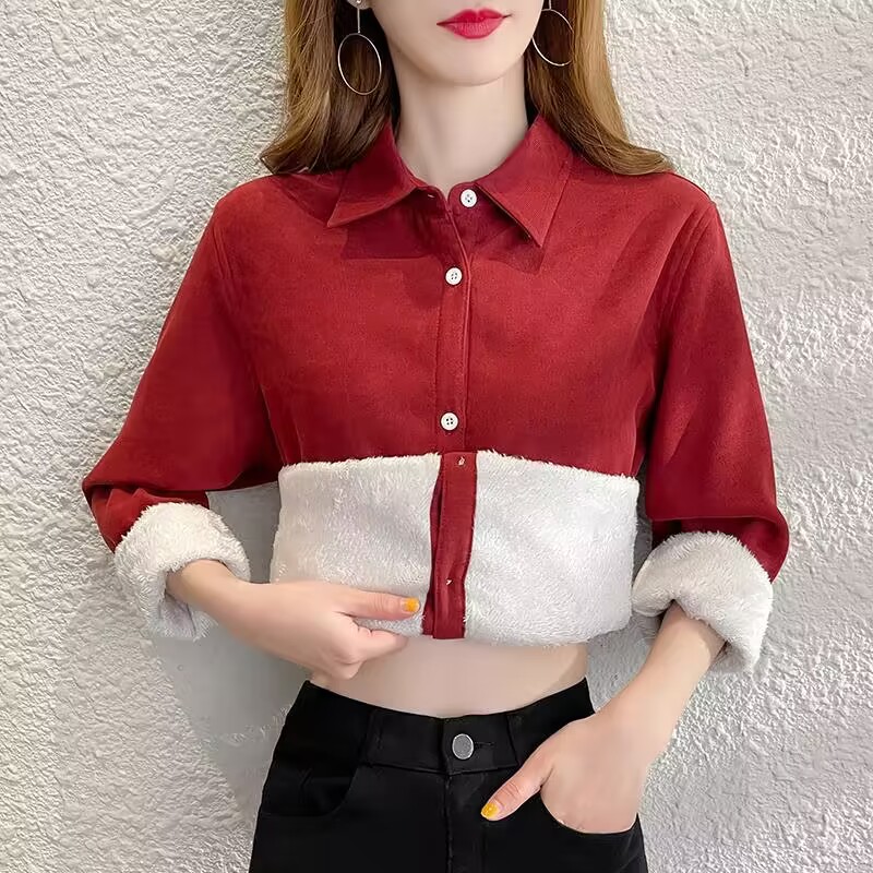 Velvet Thick Warm Women's Soli - Winter Clothing Clearance 评论和价格
