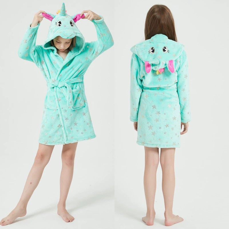 Animal Bathrobes for Girls Chi - Winter Clothing For Baby Girl 评论和价格