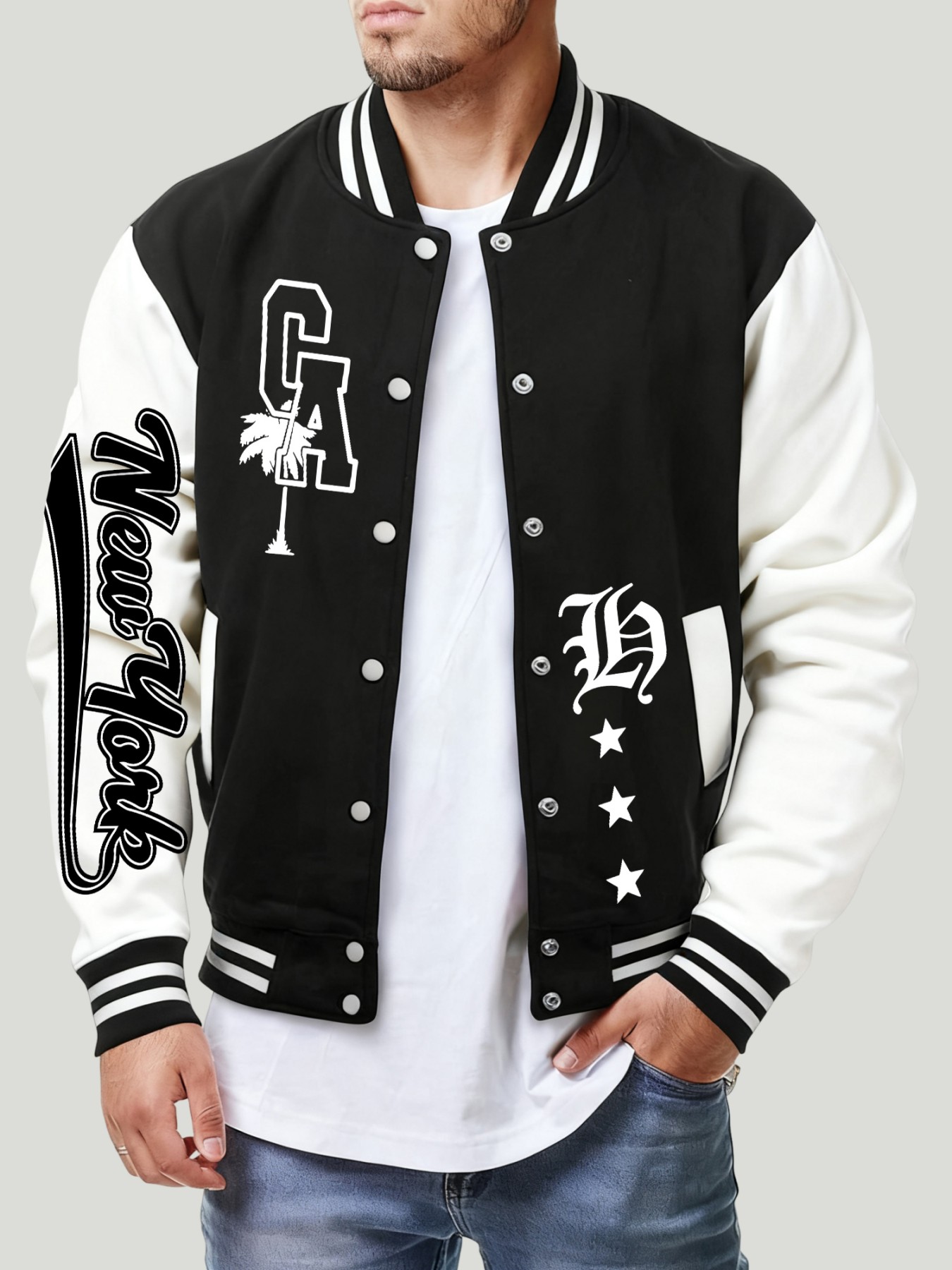New York Letter Ca Star Patter - Winter Clothing New York 评论和价格