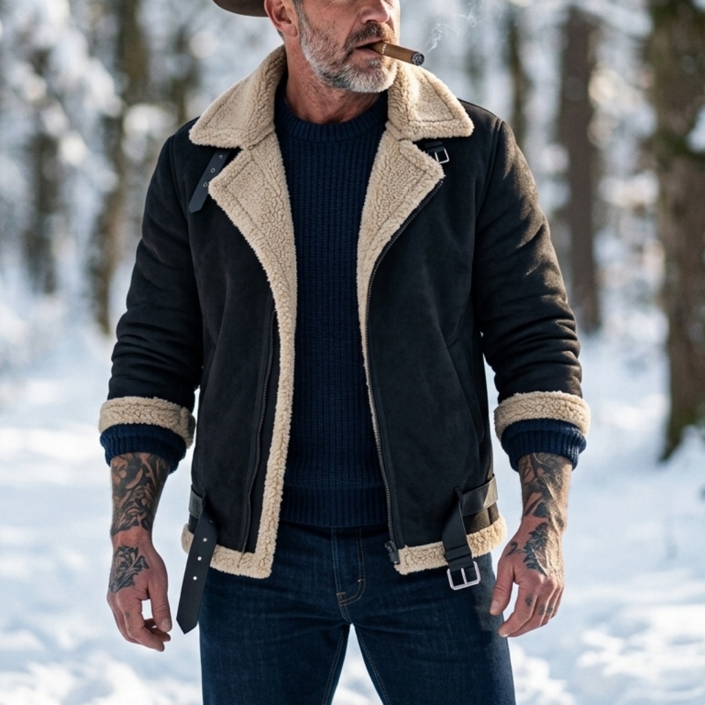 Men Winter Faux Suede Jacket F - Winter Clothing Clearance 评论和价格