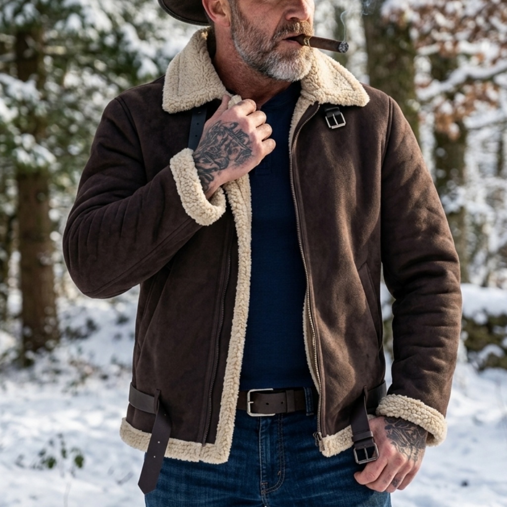 Men Winter Faux Suede Jacket F - Winter Clothing Clearance 评论和价格