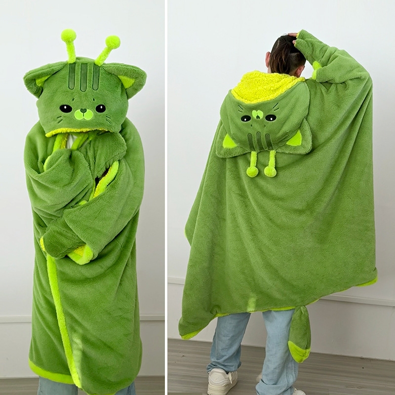 Cartoon Cute Alien Cat Hooded  - Winter Clothing Girls 评论和价格