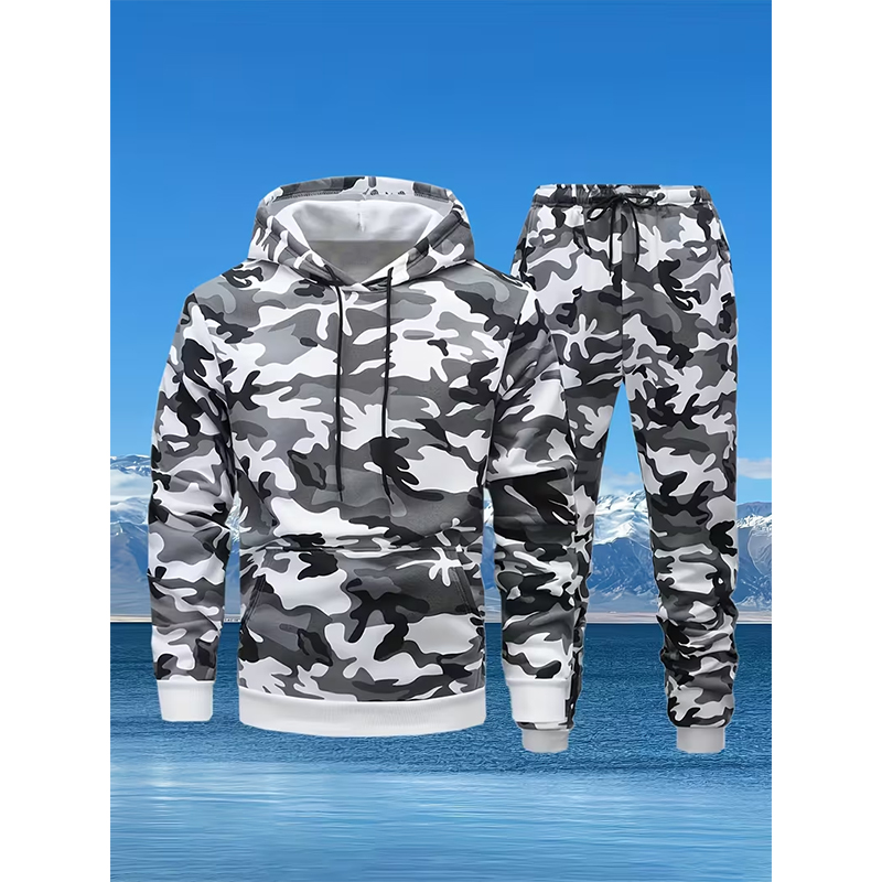 Autumn Camouflage 3D Print Hoo - Winter Clothing Hoodie 评论和价格
