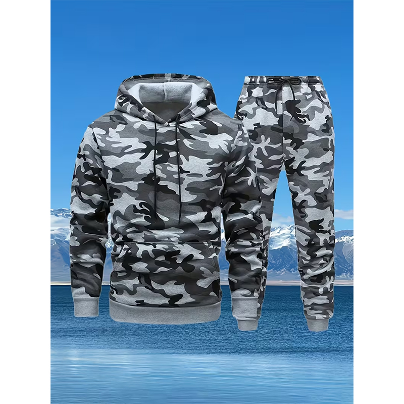Autumn Camouflage 3D Print Hoo - Winter Clothing Hoodie 评论和价格
