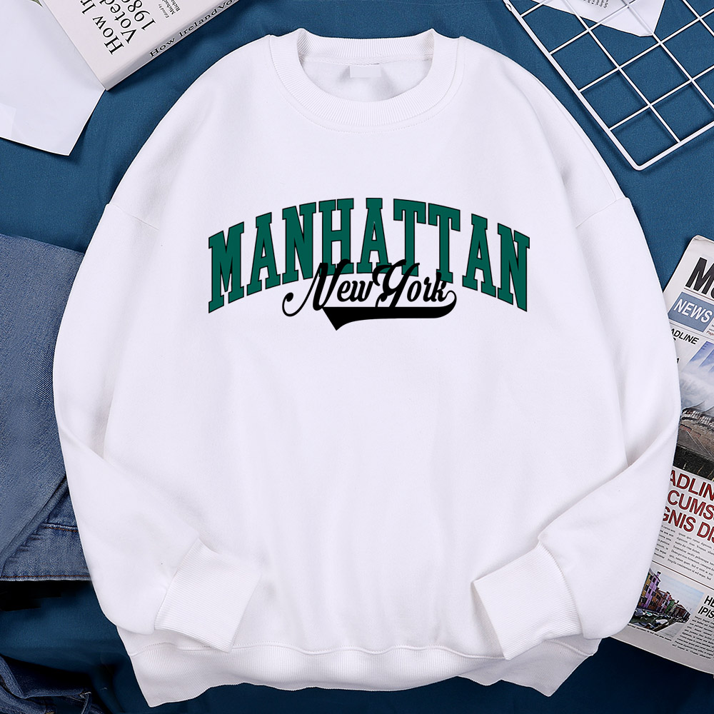 New York Manhattan Letter Swea - Winter Clothing New York 评论和价格