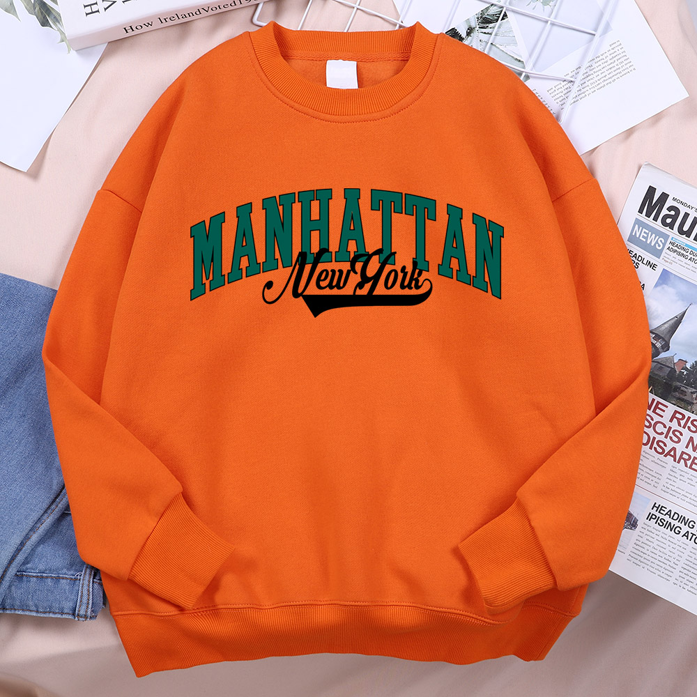 New York Manhattan Letter Swea - Winter Clothing New York 评论和价格