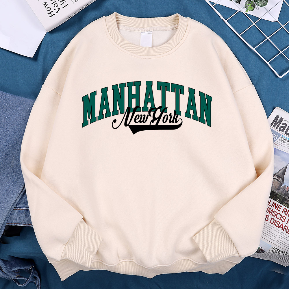 New York Manhattan Letter Swea - Winter Clothing New York 评论和价格