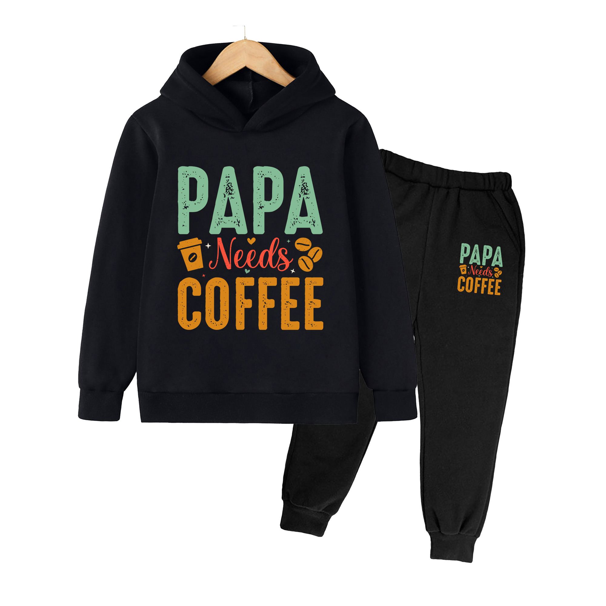 Kids' Papa Needs Coffee Print  - Winter Clothing Needs 评论和价格