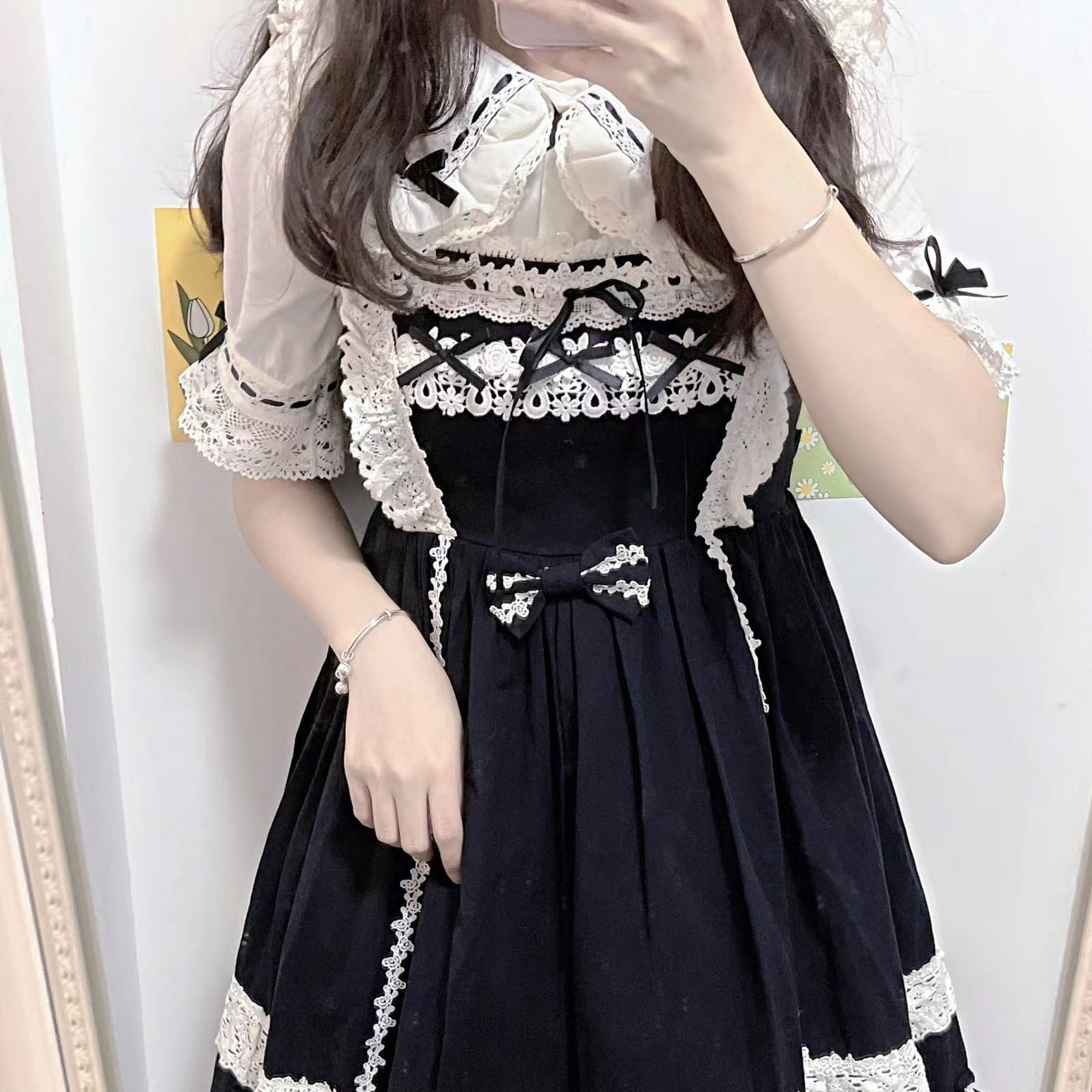 Japanese Lolita Style Lace Ruf - Winter Clothing Girls 评论和价格