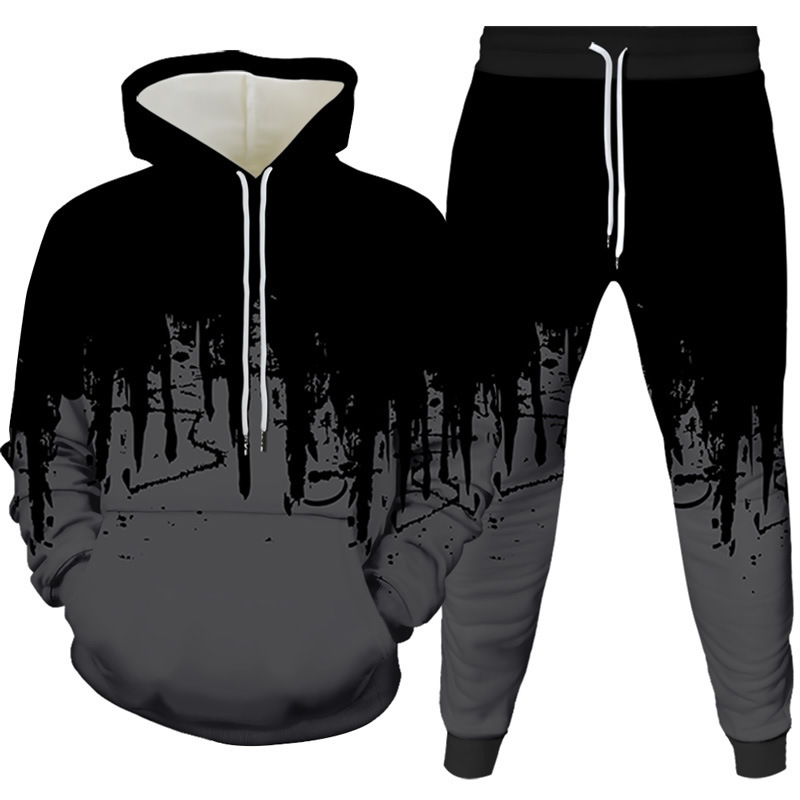 Ink Painting 3D Printed Hoodie - Winter Clothing Hoodie 评论和价格