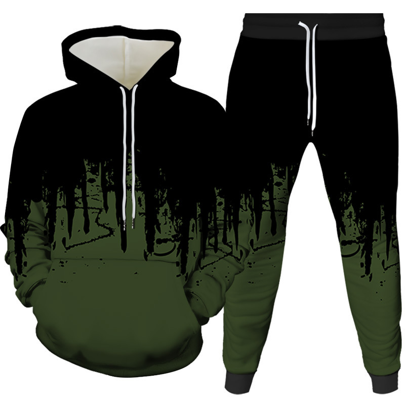 Ink Painting 3D Printed Hoodie - Winter Clothing Hoodie 评论和价格