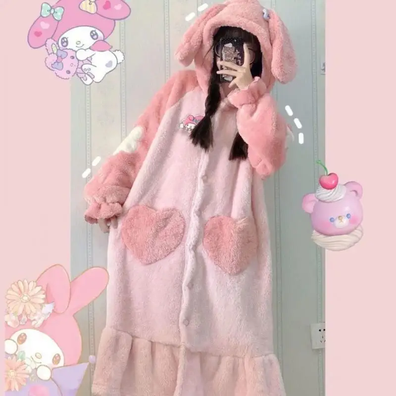 2Pcs Hello Kittys Plush Pajama - Winter Clothing Girls 评论和价格